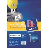 Avery Heavy duty Laser labels 防水防油鐳射白色標籤